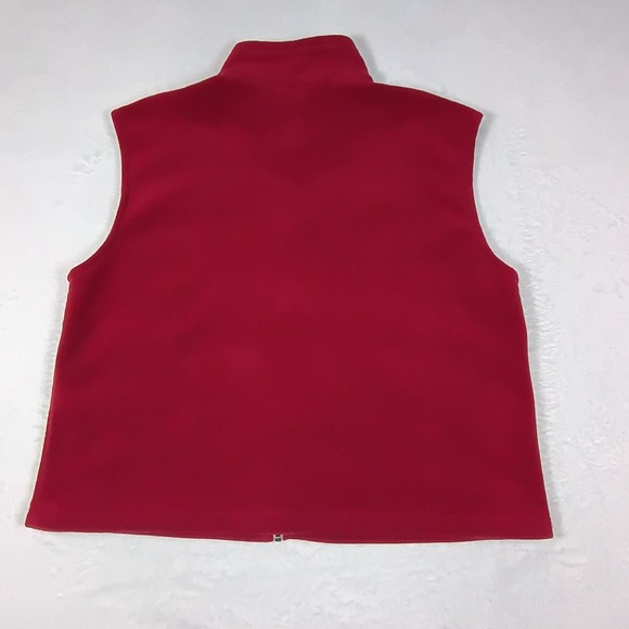 Columbia Fleece Vest Men's XXL Red Full Zip Pockets Outdoor Layer - Picture 2 of 10